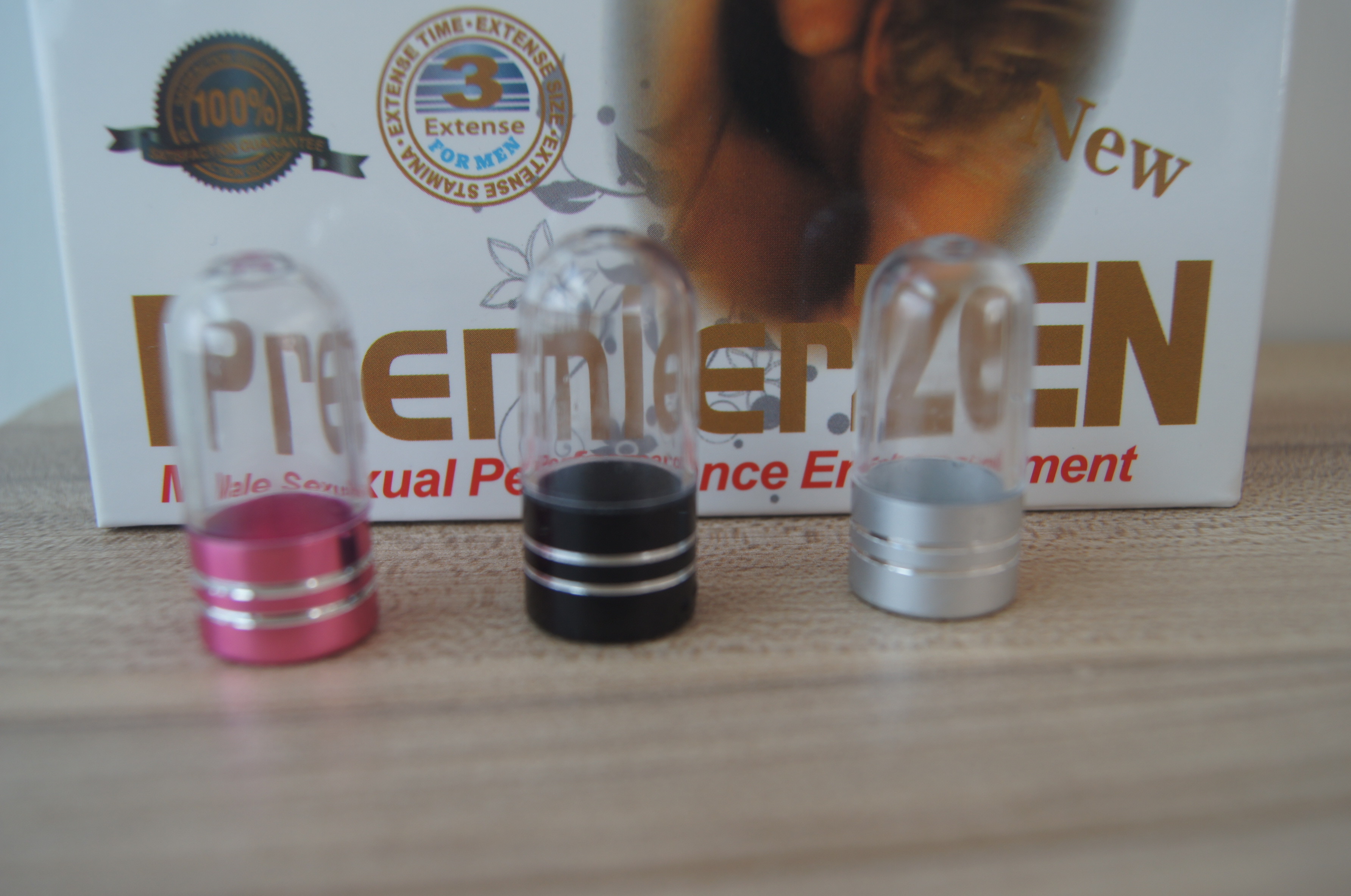 Garrafas de pílulas de plástico vazias em forma de cápsula Container Bottle PremierZen 3d Cartões embalagem