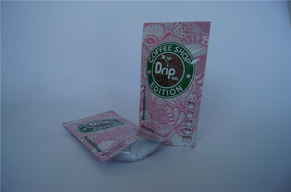 A impressão feita sob encomenda levanta-se sacos de empacotamento do pacote de Vape com o entalhe do zíper/rasgo