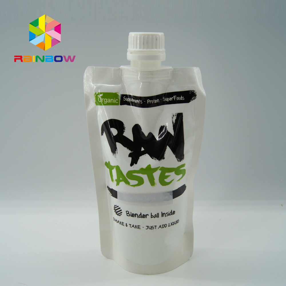 O saco de empacotamento impresso personalizado do mel com bico/levanta-se o malote para o mel da abelha