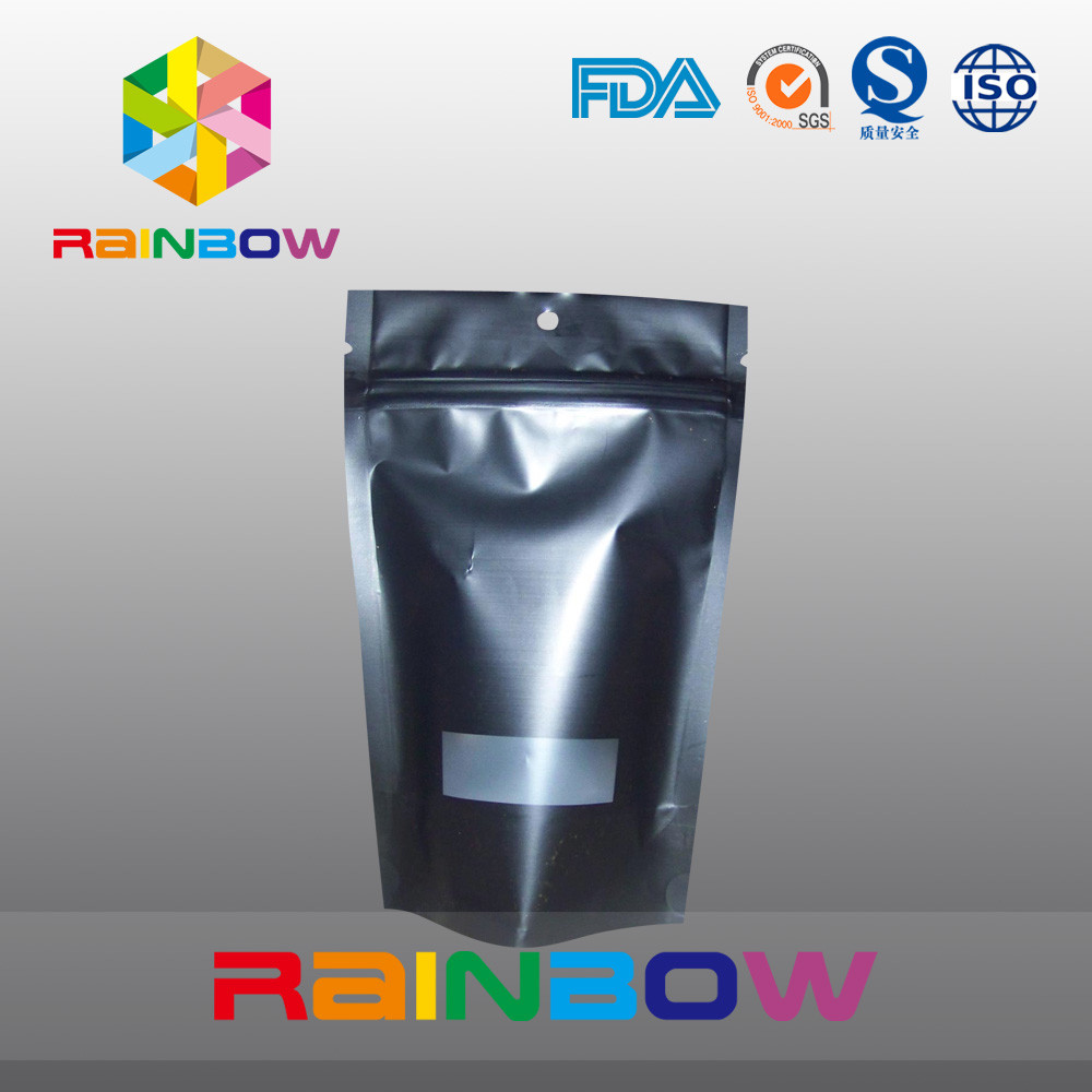 Umidade Ziplock preta matte reusável da impressão do Gravure do saco de café de Doypack - prova
