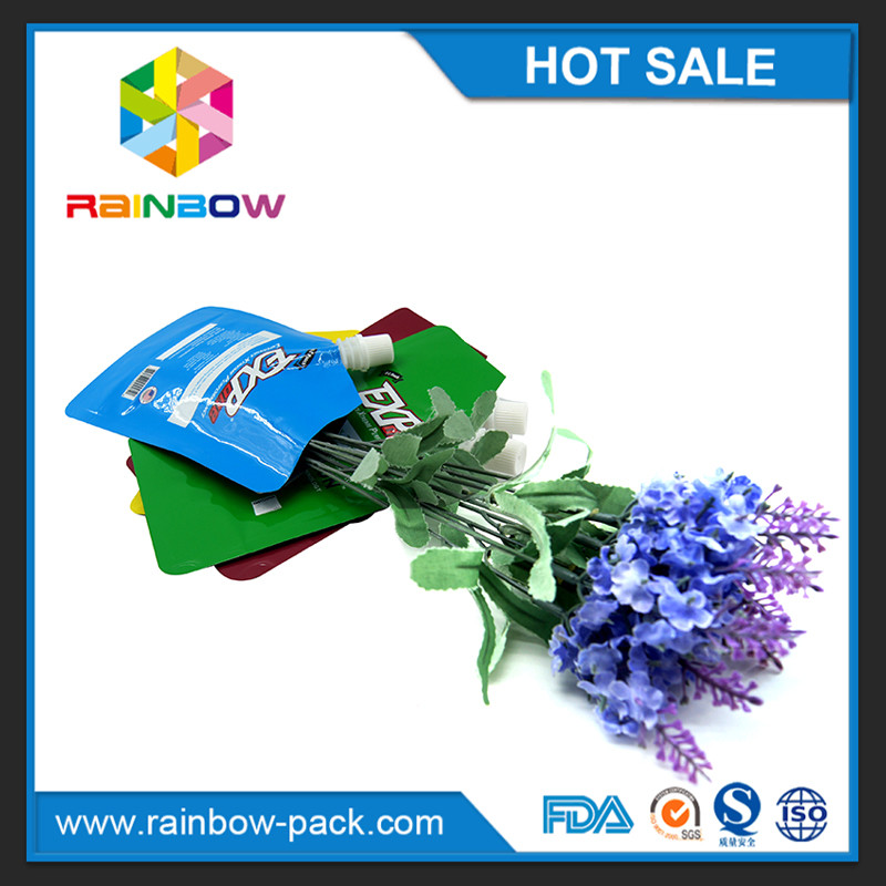 Os malotes plásticos Resealable que empacotam líquido impresso levantam-se o malote do bico com zíper