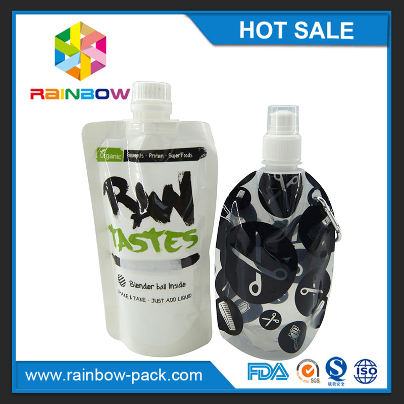 Levante-se o malote reusável do bico do comida para bebé que empacota com o zíper na parte superior