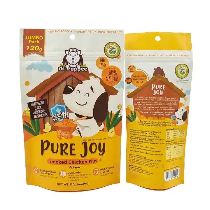 Bolsas de papel kraft fecháveis por calor para produtos comestíveis Bolsas fecháveis de fecho de fecho para sacos de alimentos para animais de estimação