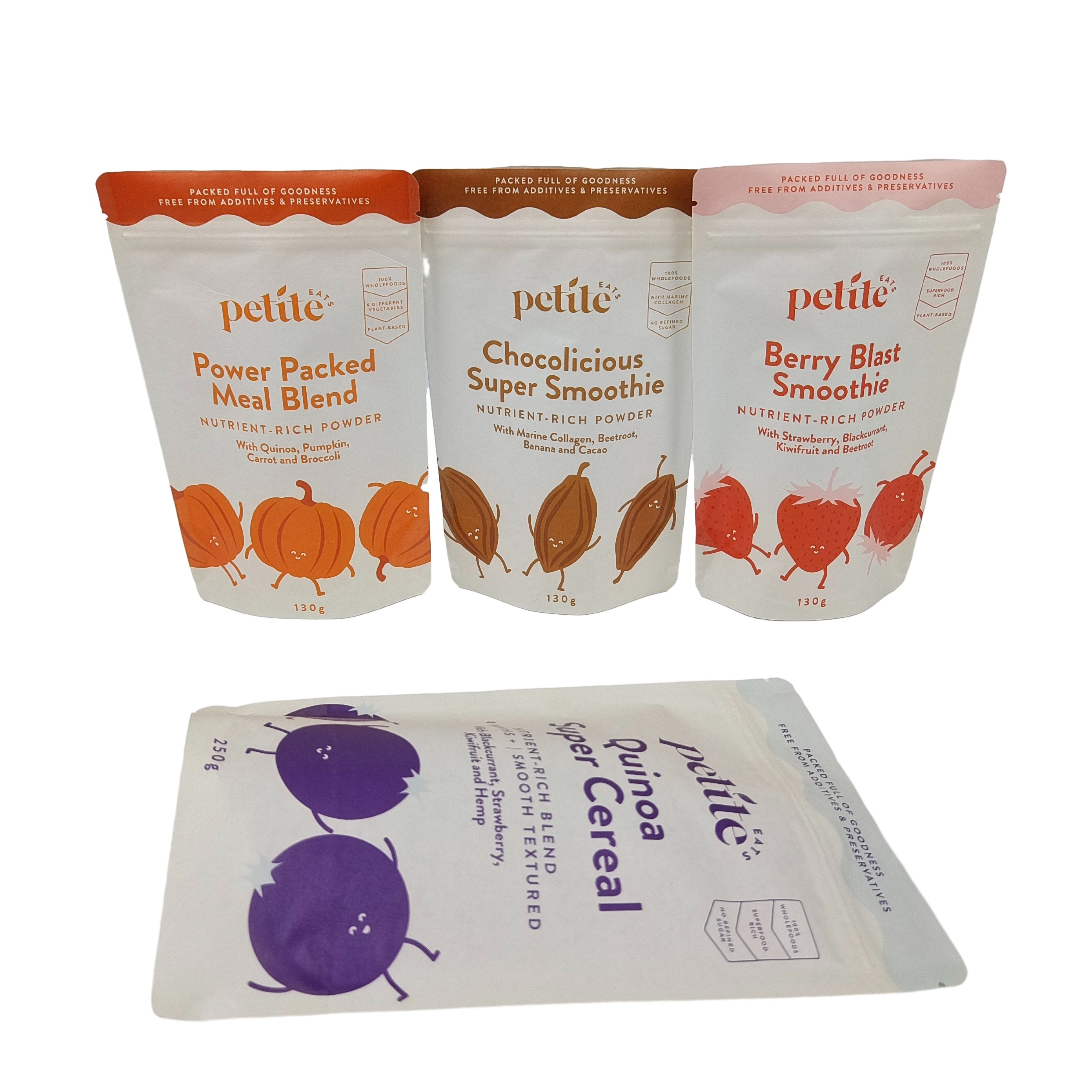 Bolsas biodegradáveis com logotipo personalizado impresso para embalagens de café e chá