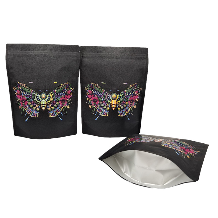 Bolsas de papel kraft de embalagem de bolsas de papel kraft para flores bolsas de fecho biodegradáveis com UV spot