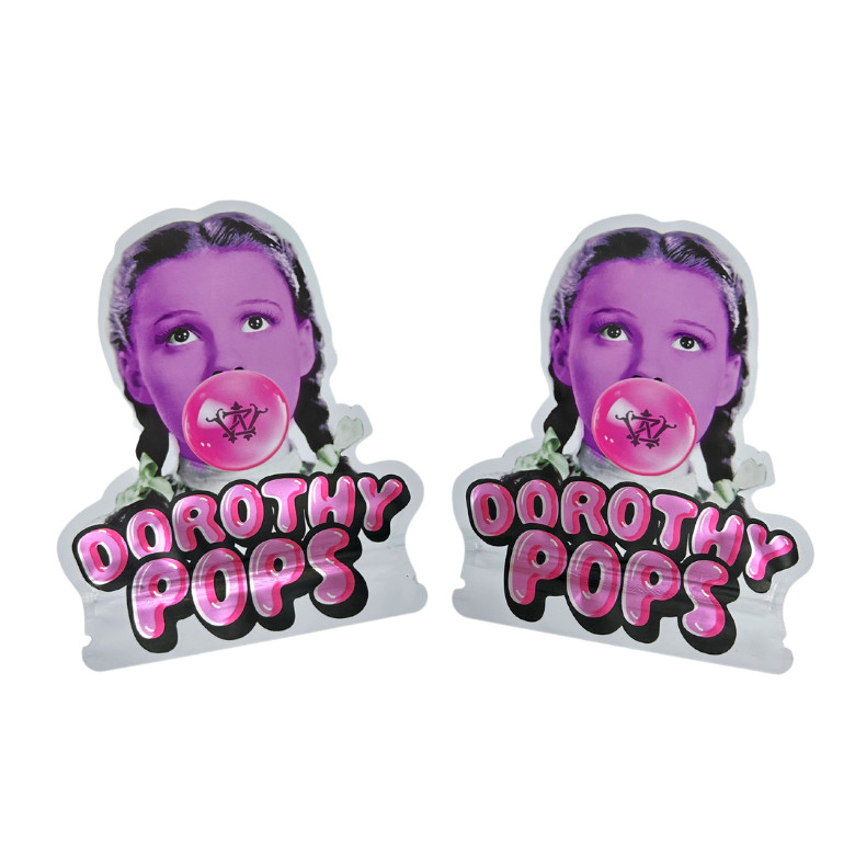 Reciclado especial em forma personalizada 7 14 28g gomas de papel de alumínio à prova de crianças doces bolsa Mylar