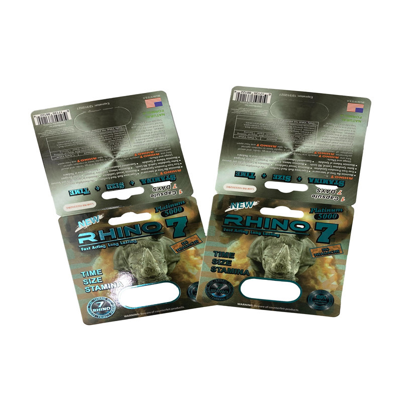 Embalagem de ursinho gomoso Pílulas para melhorar o sexo masculino Bolhas Embalagem de cartão de papel