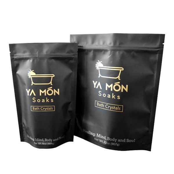 Bolsas de papel de prata para sacos de limpeza do corpo em pé com fecho de fecho