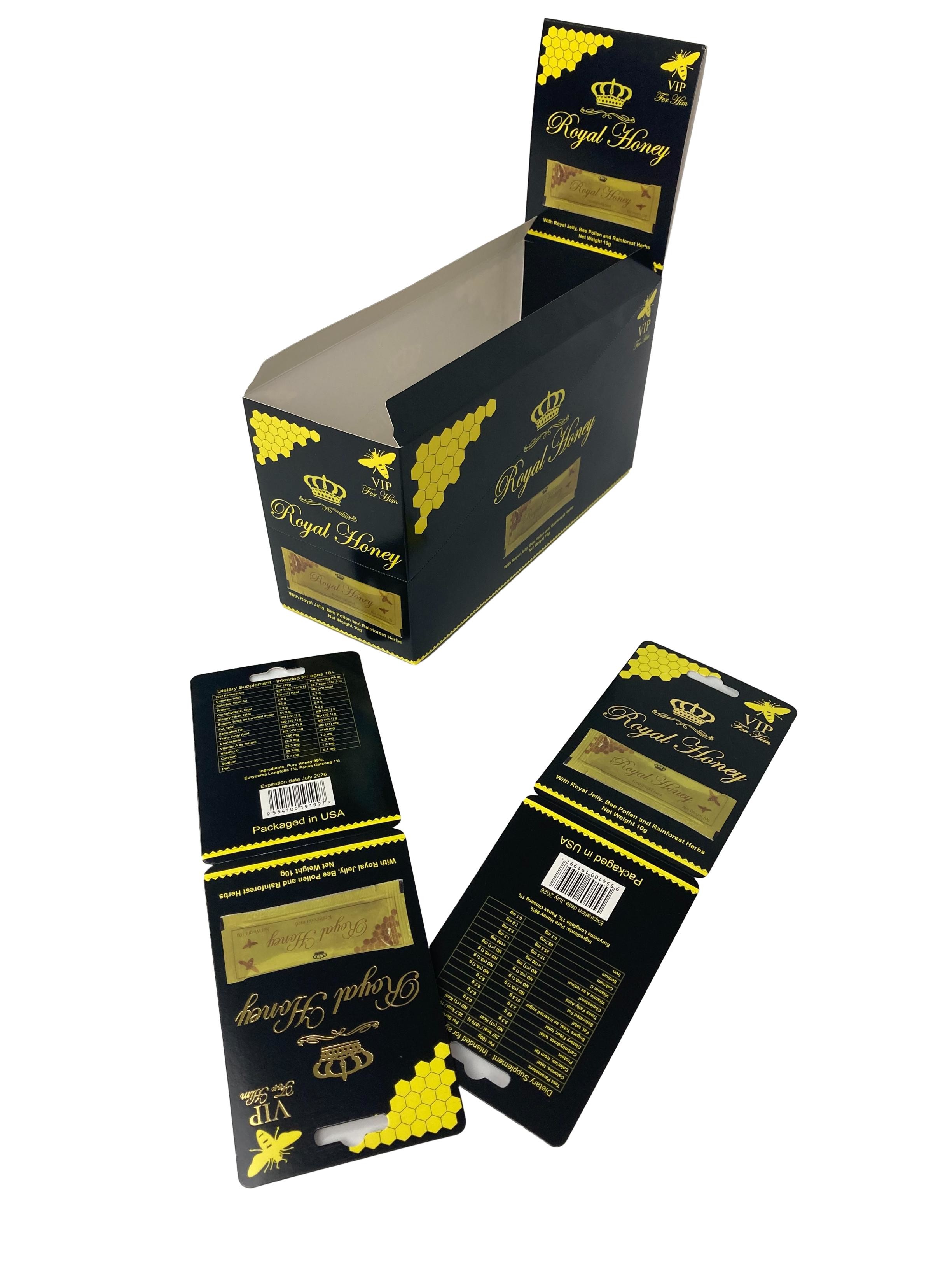 Cartão de embalagem de comprimidos de comprimidos de aumento de MOQ com bolhas Rhino 1700K Display Pill Paper Box