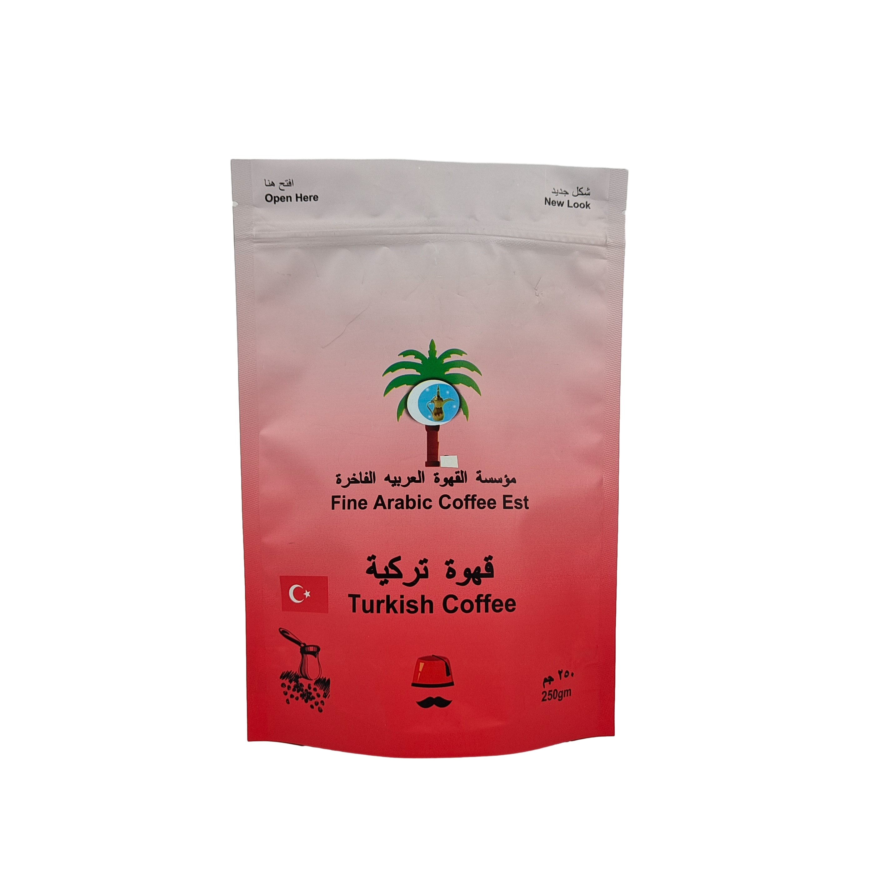 Folha de alumínio Impresso Efeito Metálico Stand Up Pouch Custom Design Sacos de plástico de qualidade alimentar para café