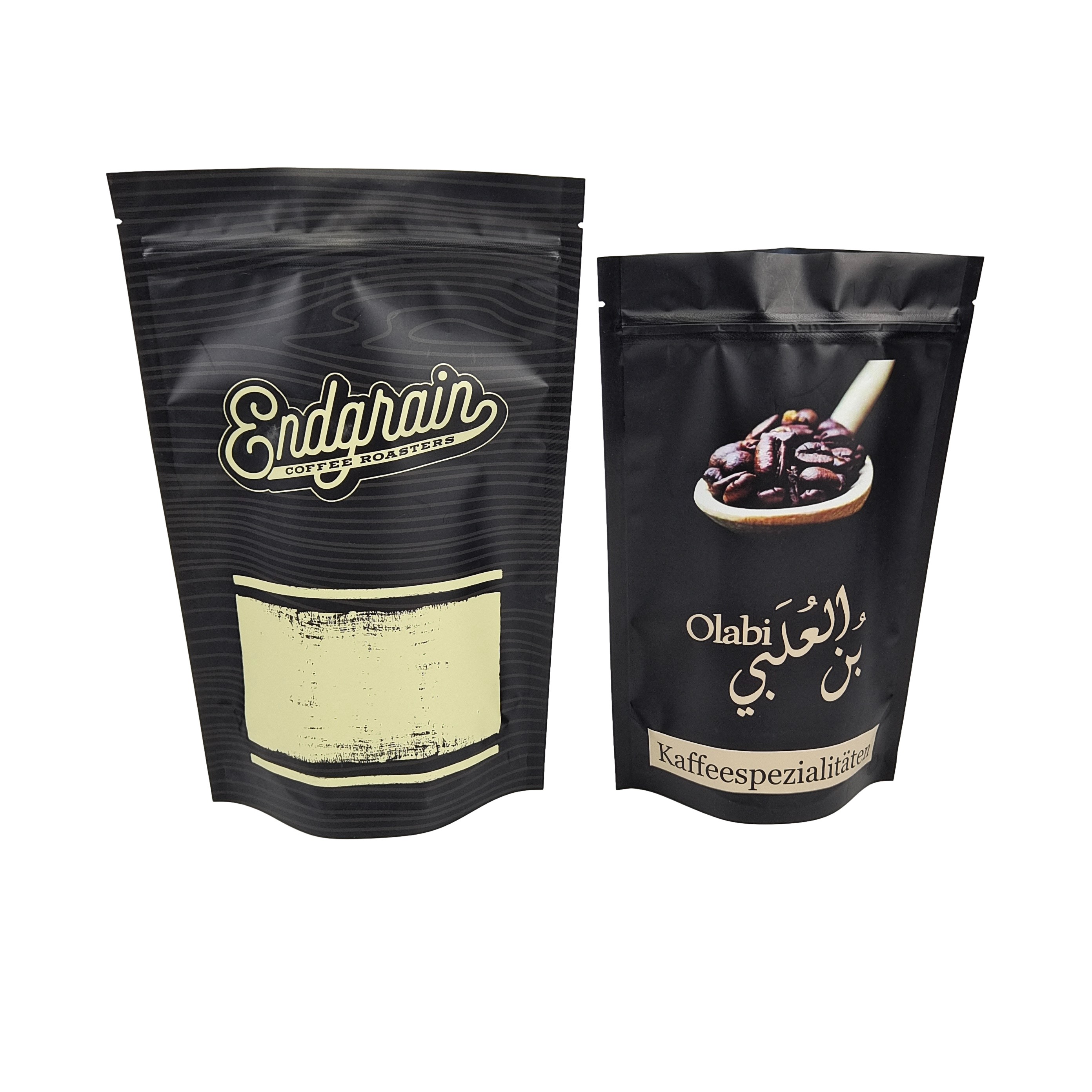 Low MOQ Self Sealing Premium Coffee Bean Plastic Packaging Custom Printed Stand Up Bags (Boleto de café de plástico de alta qualidade)
