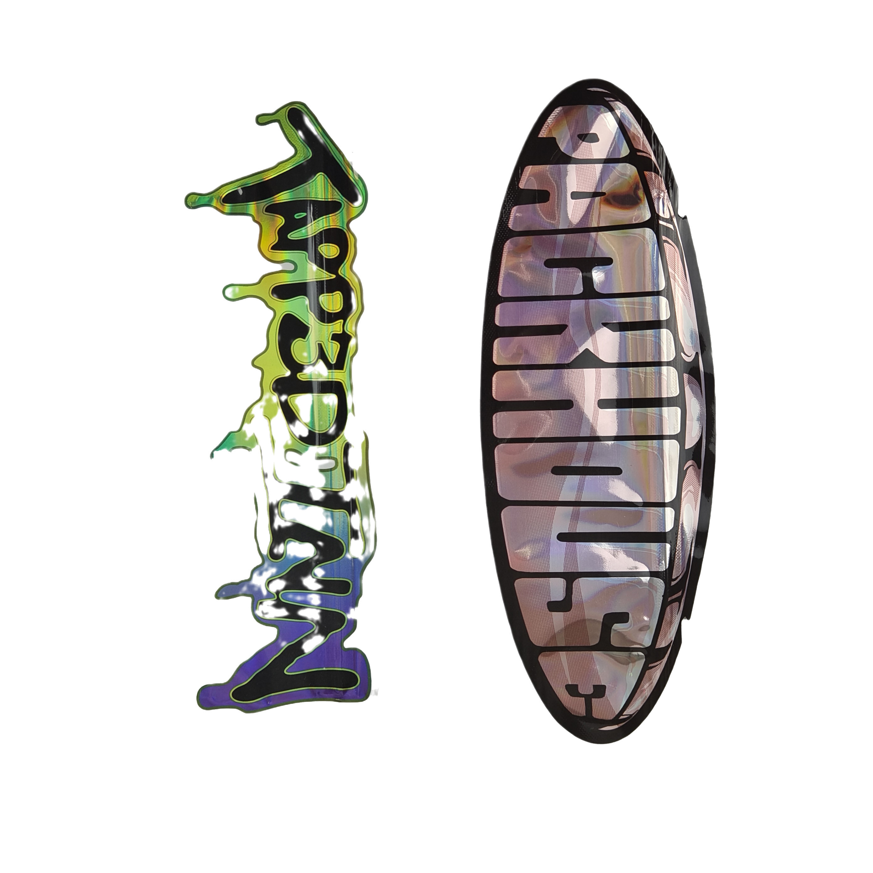 Custom 3.5g Holográfico Die Cut Mylar sacos de embalagem de forma irregular fechadura à prova de odor Die Cut saco de embalagem de plástico