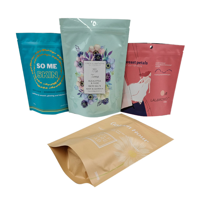 Saco de fecho para embalagens de amostras personalizáveis e cosméticos