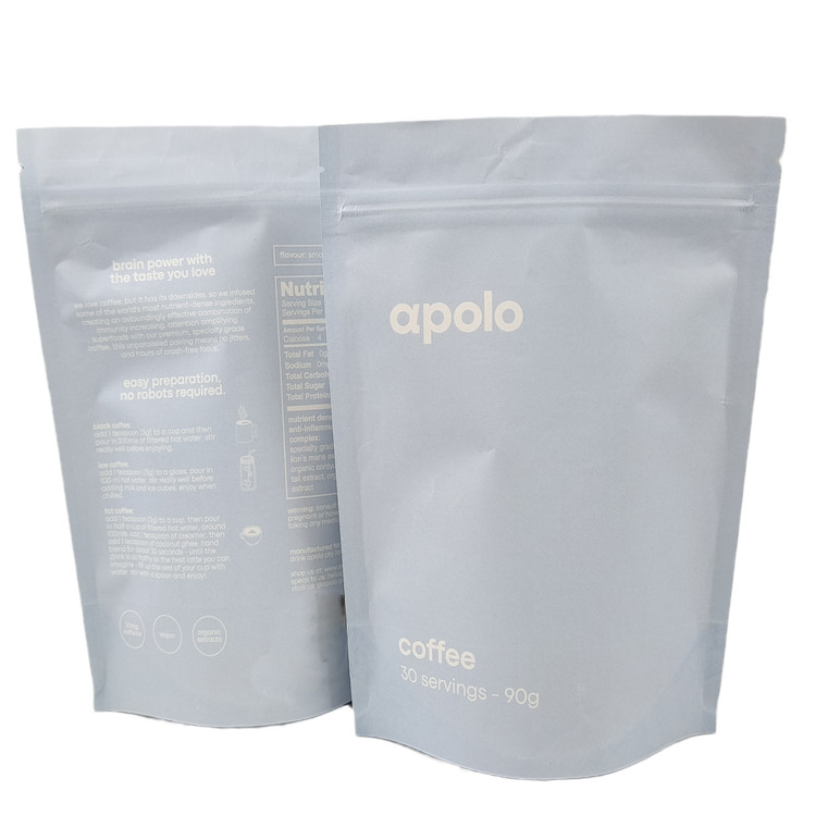 Customize Biodegradable Kraft Paper Bag com Zipper Impressão Digital Gummie Candy embalagem