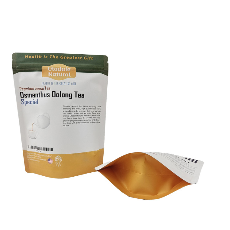 Low MOQ Stand Up Re-sealable Zipper Kraft Paper Bag Custom Biodegradable Re-sealable Mylar Bags para animais de estimação