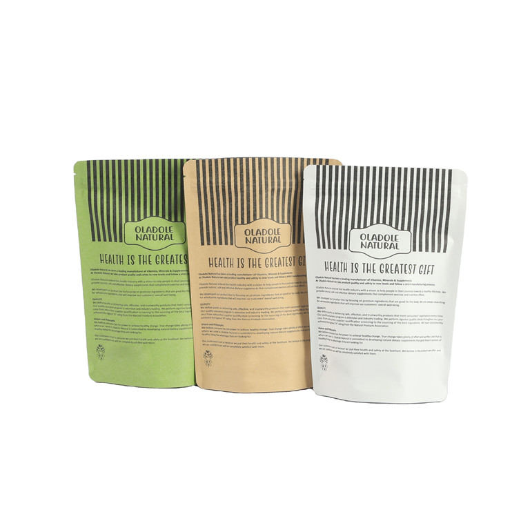 Bolsas de papel Kraft para Mangue em pó comestíveis Bicote Nozes Alimentos para animais de estimação Eco-friendly Tea Leave Smell Proof Paper Bag