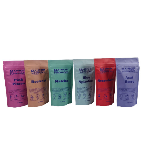 Bolsas Mylar Impressas Digitalmente Proof Coffee Poeder Packaging Stand Up Zip Lock Bag Com Folha de Alumínio