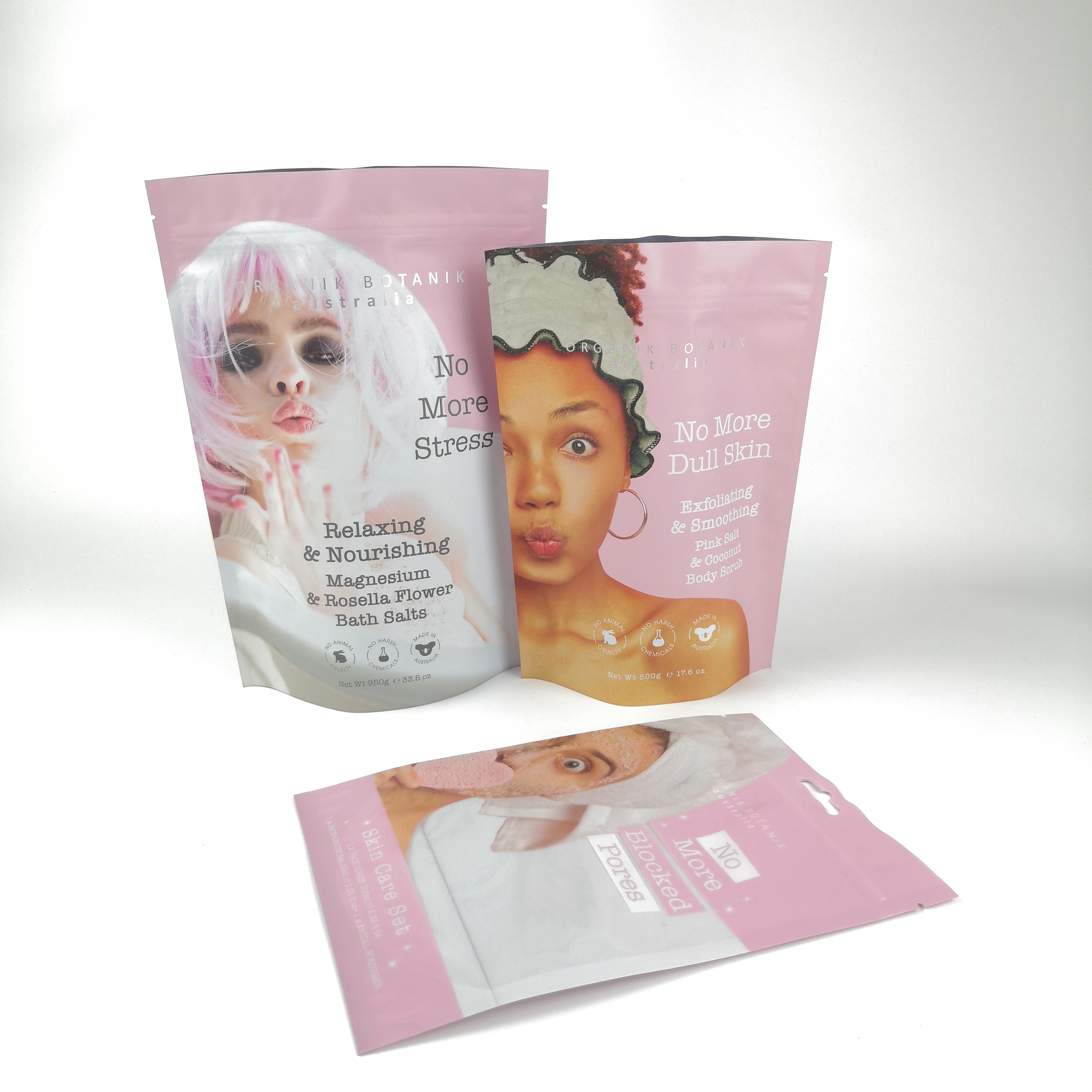 Bolsas de plástico recolocáveis com impressão de logo