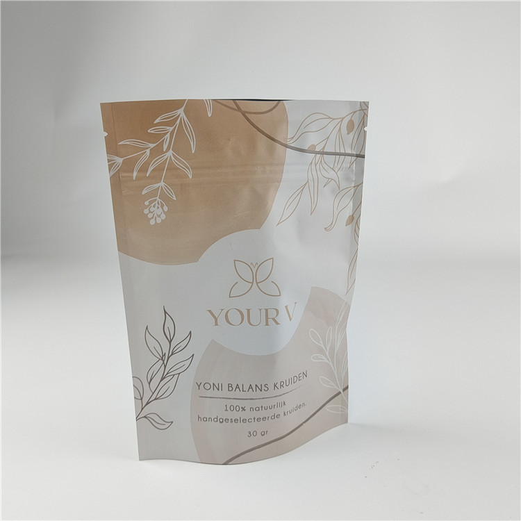 Novo design de tamanho personalizado Saco de lanches de acabamento fosco Embalagem de papel de alumínio de papel fosco Saco de bolso de bolso de bolso