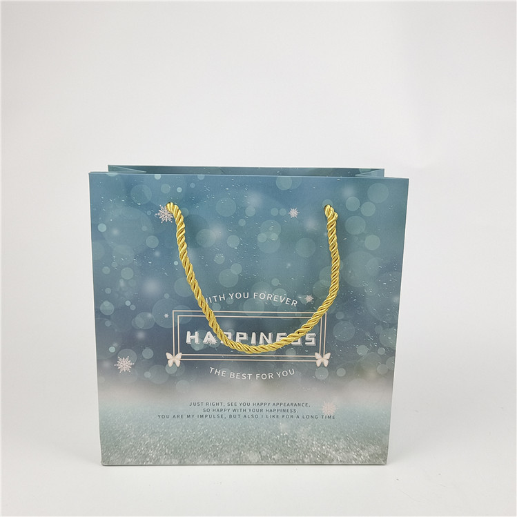 Melhor Vendedor Reciclável Logotipo Amigável ao Meio Ambiente Saco de Papel Impresso Embalagem Branca 110 gramas Reutilizável