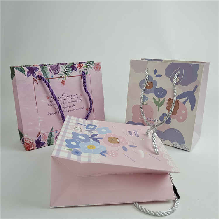 Garantia da qualidade promocional Impressão digital personalizada Logotipo Impresso Saco de papel de compras Embalagem