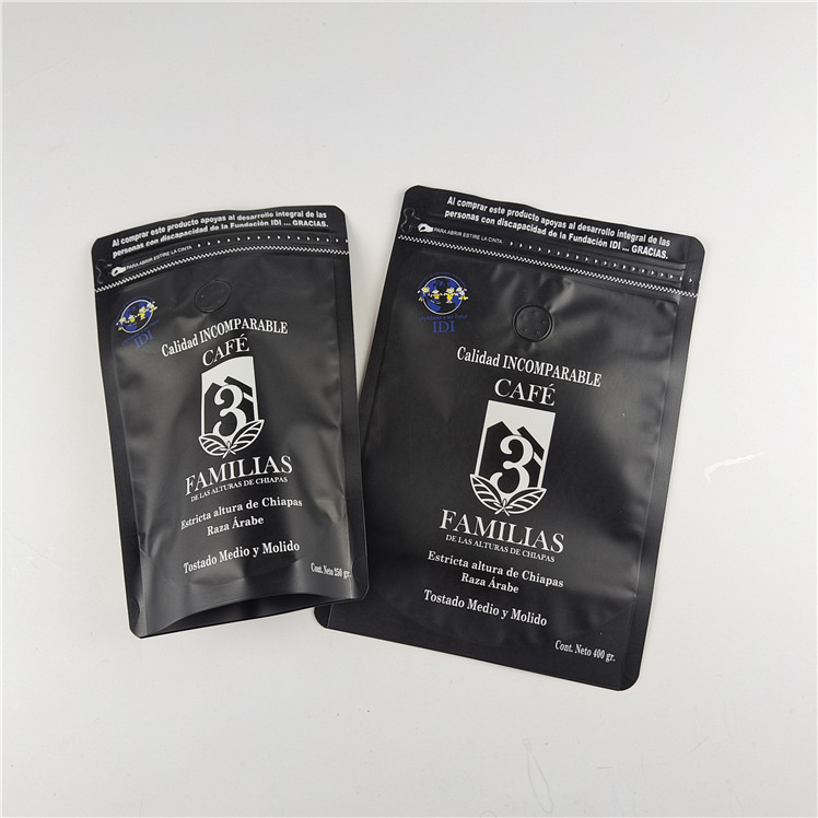 Matte Finish Food Grade Proof Odor Proof Humidity Proof Laminated Aluminum Foil Zip Lock Bag Stand Up Pouch Coffee Bag