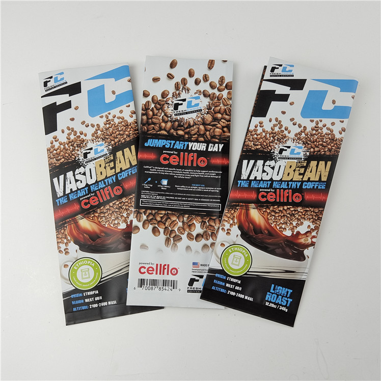 Bolsas de embalagem recicláveis e ambientalmente amigáveis para grãos de café para 250g 500g 1kg