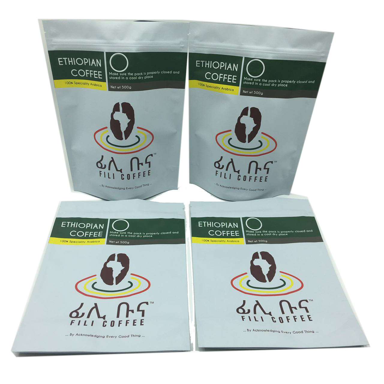 A folha matte do revestimento alinhou levanta-se o saco de café de empacotamento do saco 500g do zíper