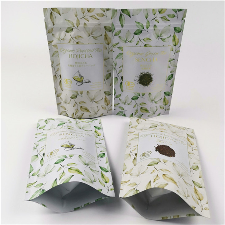 Pacote de moda Logotipo personalizado impresso Aceito até 10 cores Disponível Bolsa de chá de papel plástico