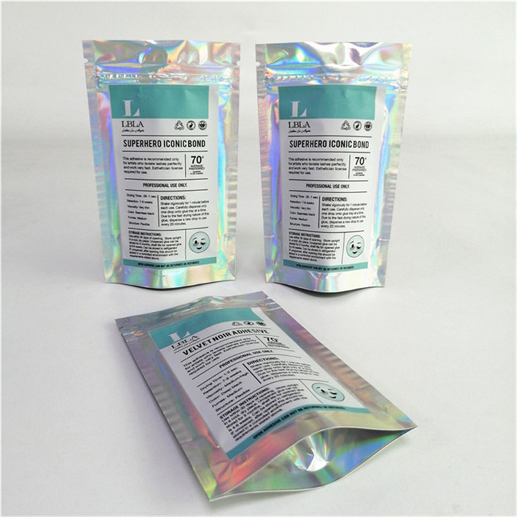 Grátis Logotipo personalizado Impressão digital Plástico PET Liso Preço adequado Bolsas de pé com fecho