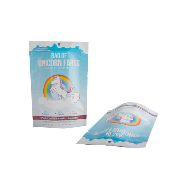 O malote da folha de Alumimum do plástico laminado que empacota o azul branco Ziplock Shinny