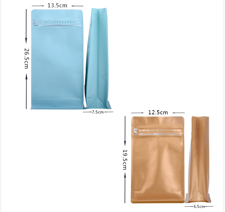 O empacotamento preto matt reusável dos malotes plásticos levanta-se o malote para o feijão de café