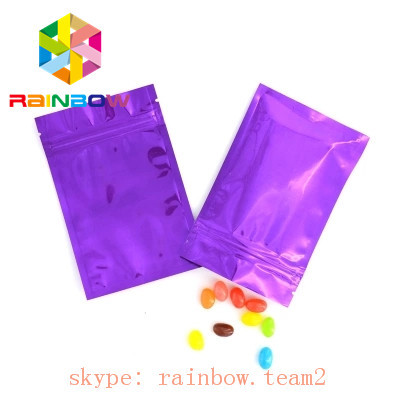 Malote de empacotamento do saco da semente de cânhamo do malote liso da folha de alumínio da forma com zíper