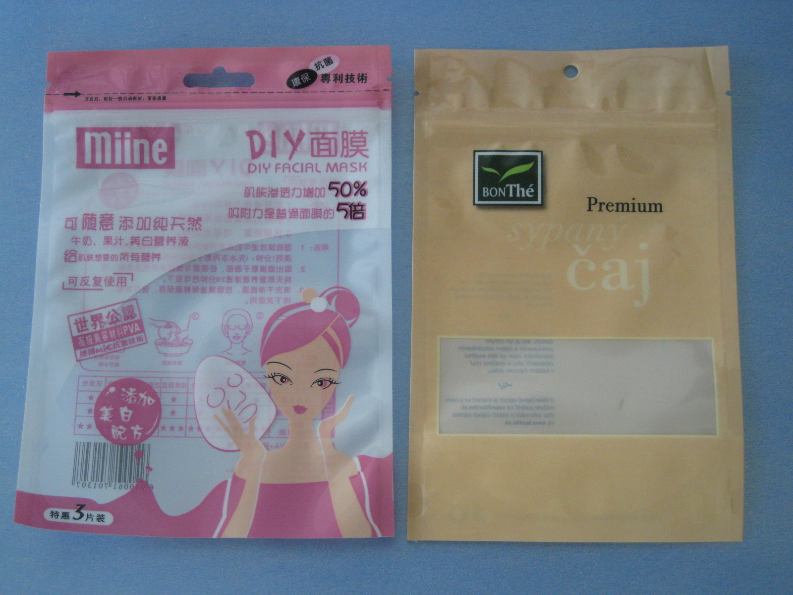 OPP/de PE/ANIMAL DE ESTIMAÇÃO de CPP saco de empacotamento Bpa de Comestic livre com fechamento do fecho de correr