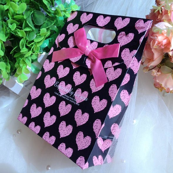 Sacos de papel personalizados personalizados com o punho para o Natal