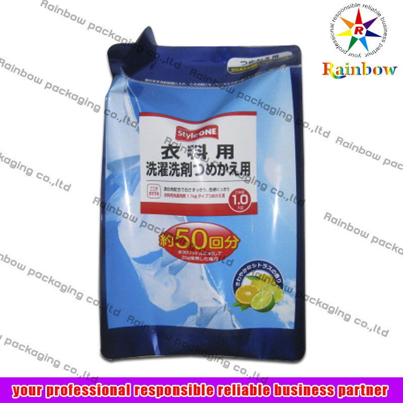 OPP levantam-se o saco de empacotamento do malote da folha de alumínio para o detergente