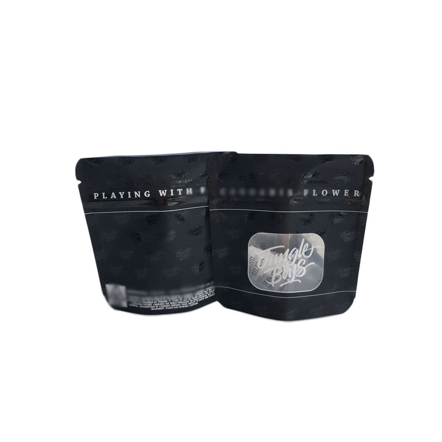 Malotes plásticos da superfície matte do preto que empacotam a janela dianteira clara transparente UV do ponto