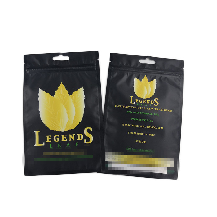 Impressão de gravura à prova de umidade reciclável de ervas incenso embalagem saco à prova de odor bolsa de zíper