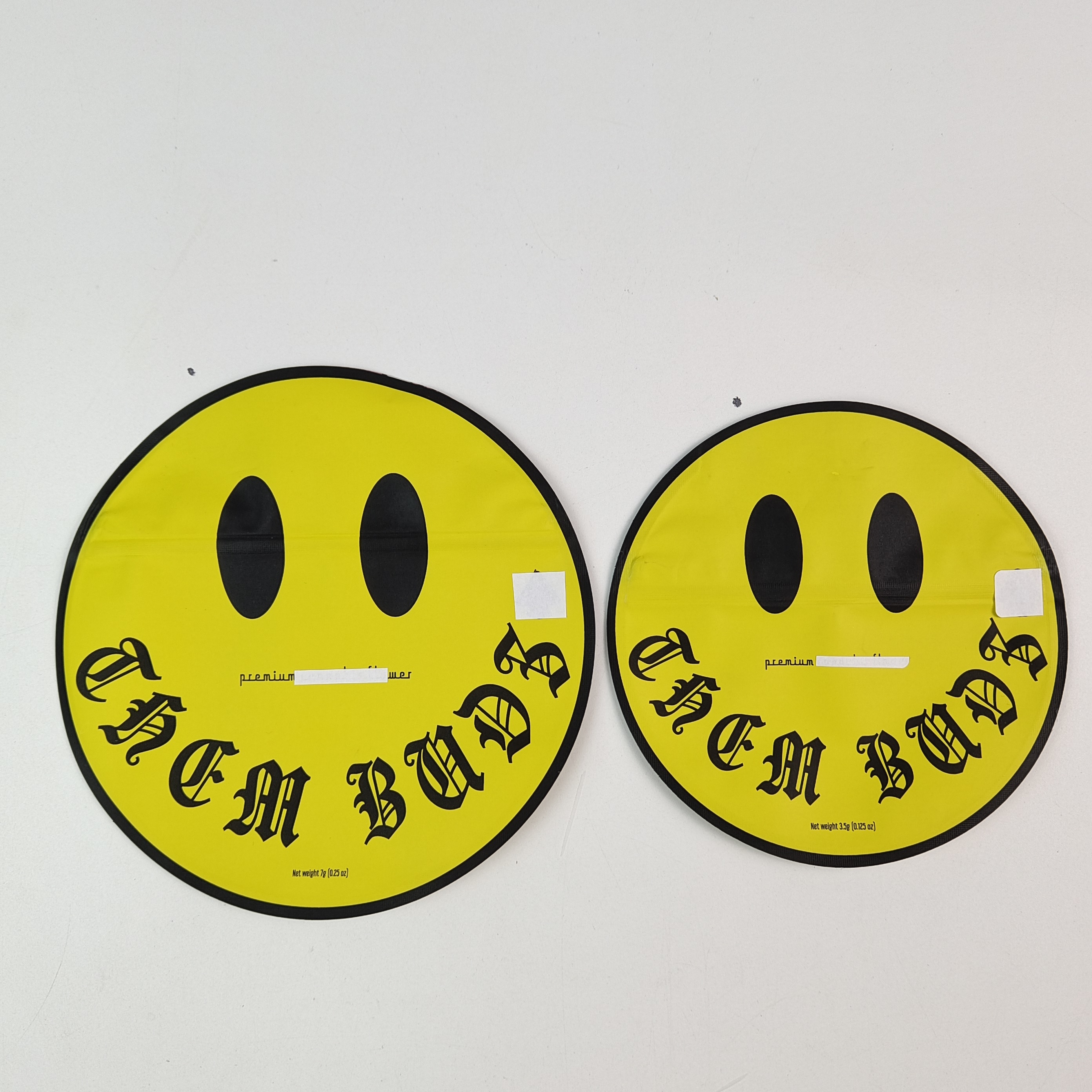 Sacos de Mylar irregulares de 3,5 g e 7 g com fecho interno Impressão de papel alumínio à prova de odor Saquete de plástico comestível