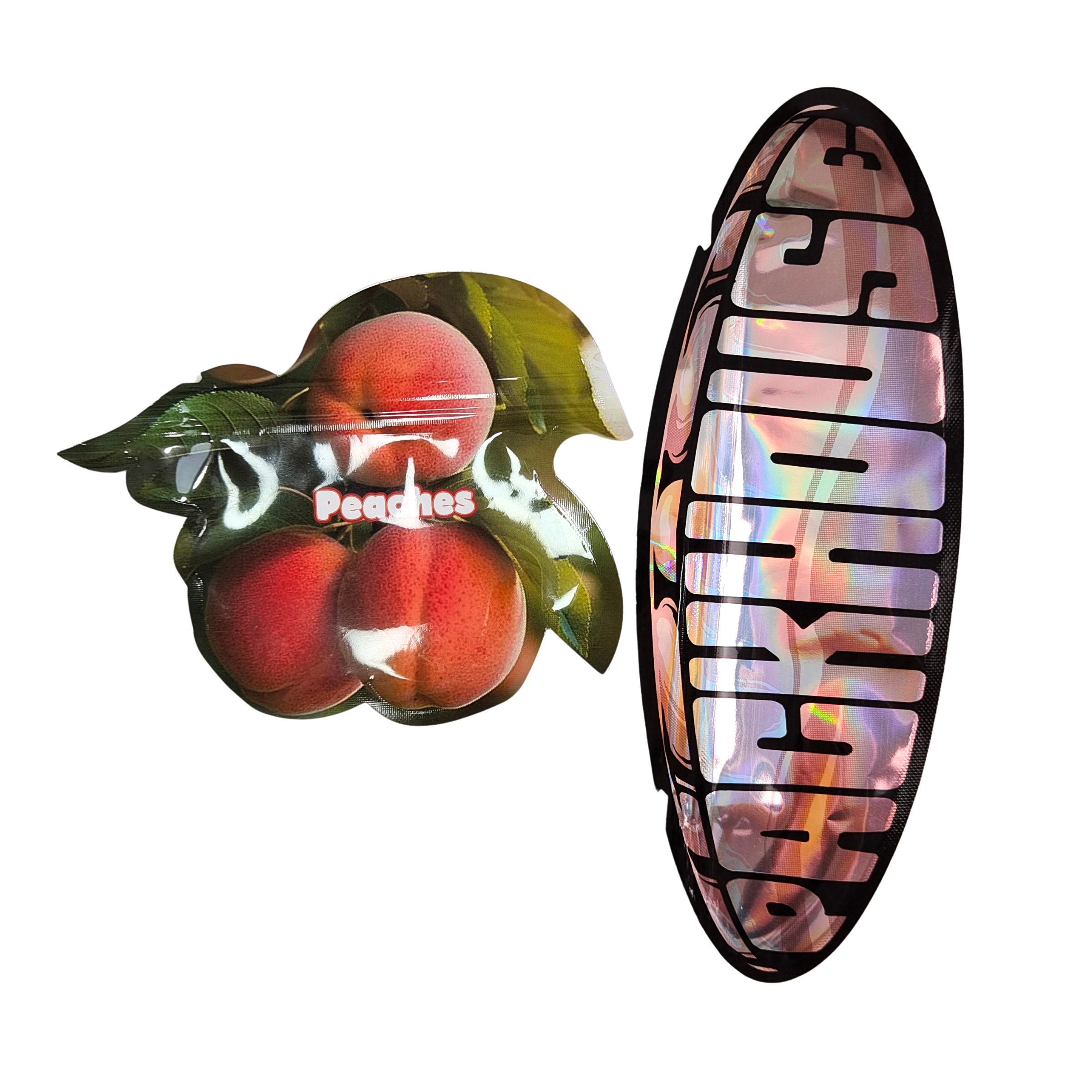 Embalagem de bolsas de Mylar Impresso dentro Erva Tabaco comestível Biscoito de goma Gloss Seal térmico brilhante Bolsas de plástico de forma especial