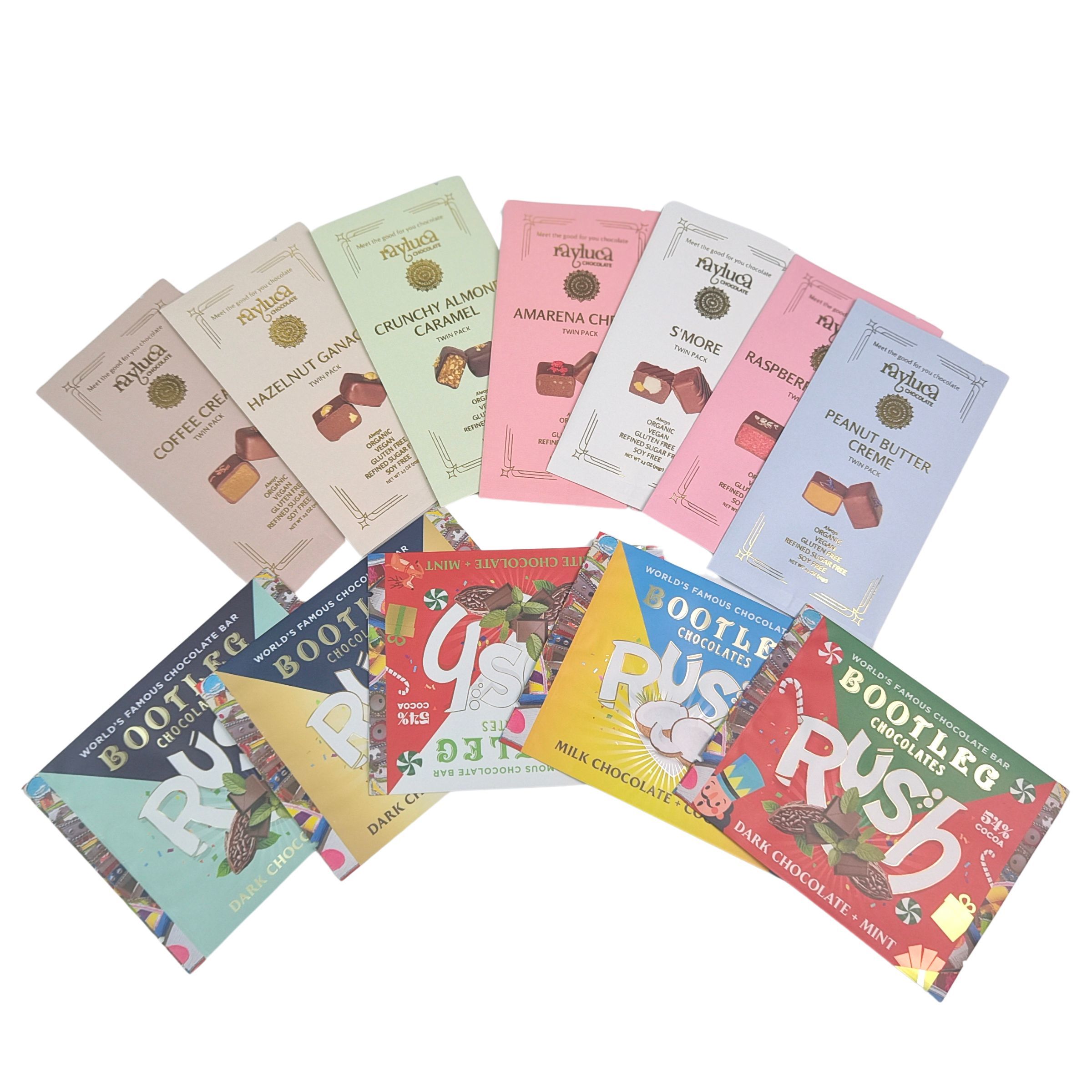 Saquete comestível de papel alumínio sello traseiro pequeno plástico mylar aveia chocolate barra energética biscoito lanche saco de embalagem doces