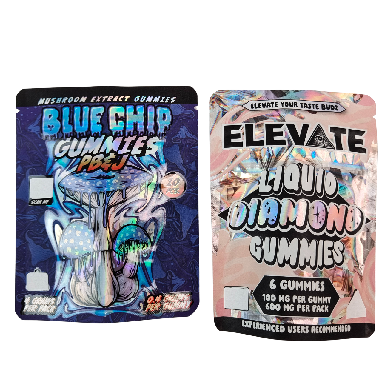 3.5g Sacos Mylar Extracto de cogumelos Gumas Embalagem Mochila de brinquedos Wtih Zipper Proof Stand Up pouch