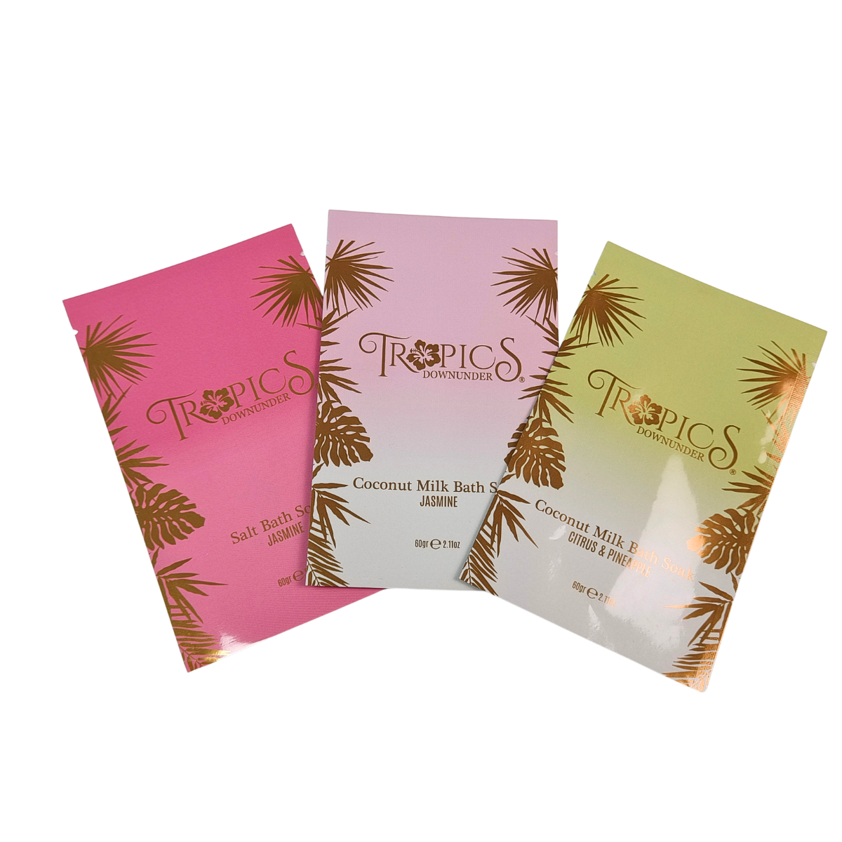 Custom Plastic Bath Salt Bags 3 Side Seal Flat Pouch 1000 pcs MOQ