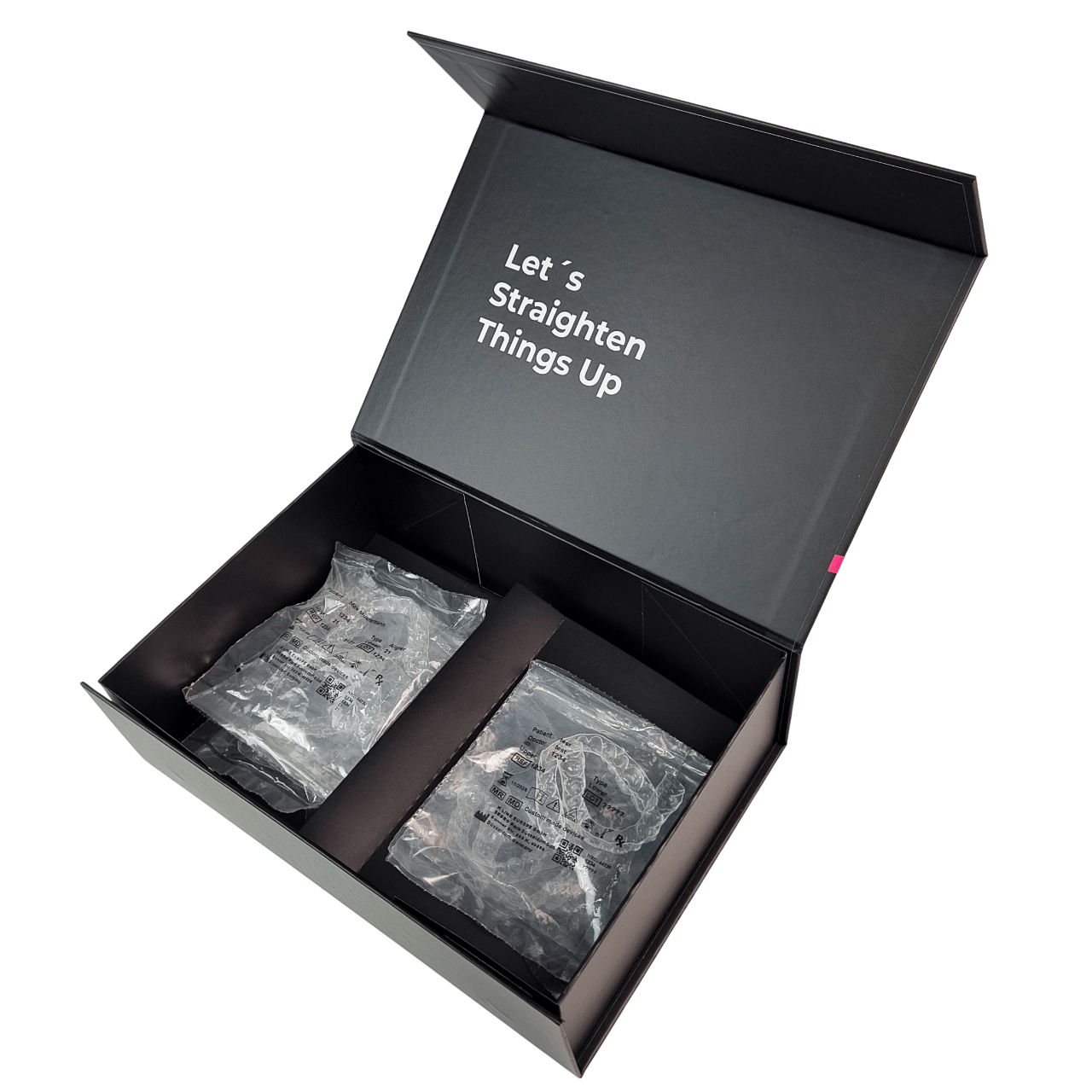 Caixa de Embalagem Personalizada para Alinhadores Dentários com Fechamento Magnético, Espessura de 350g e Design Personalizável para Alinhadores Dentários