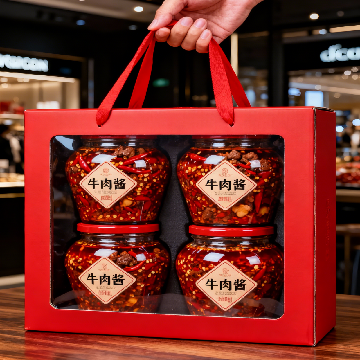 Caixa de Papel de Presente Portátil Personalizada com Janelas Transparentes Caixa de Presente para Festas Caixa de Papel para Doces Biscoitos Donuts Caixas de Papel com Alça