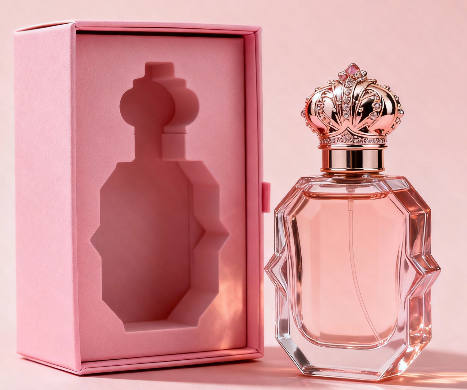 Caixa de perfumes de luxo personalizada com espessura de 350g e estampagem a quente para embalagens de presentes premium