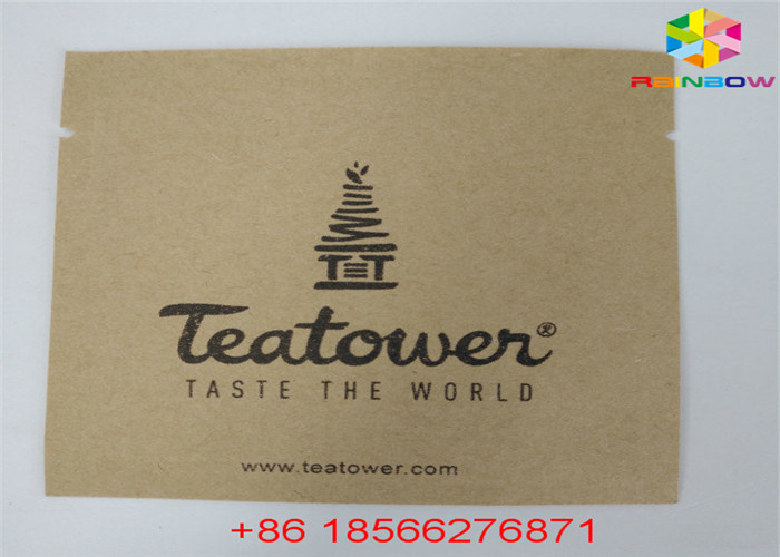 O malote personalizado reusável do alimento dos sacos de papel levanta-se a prova Ziplock do cheiro com janela