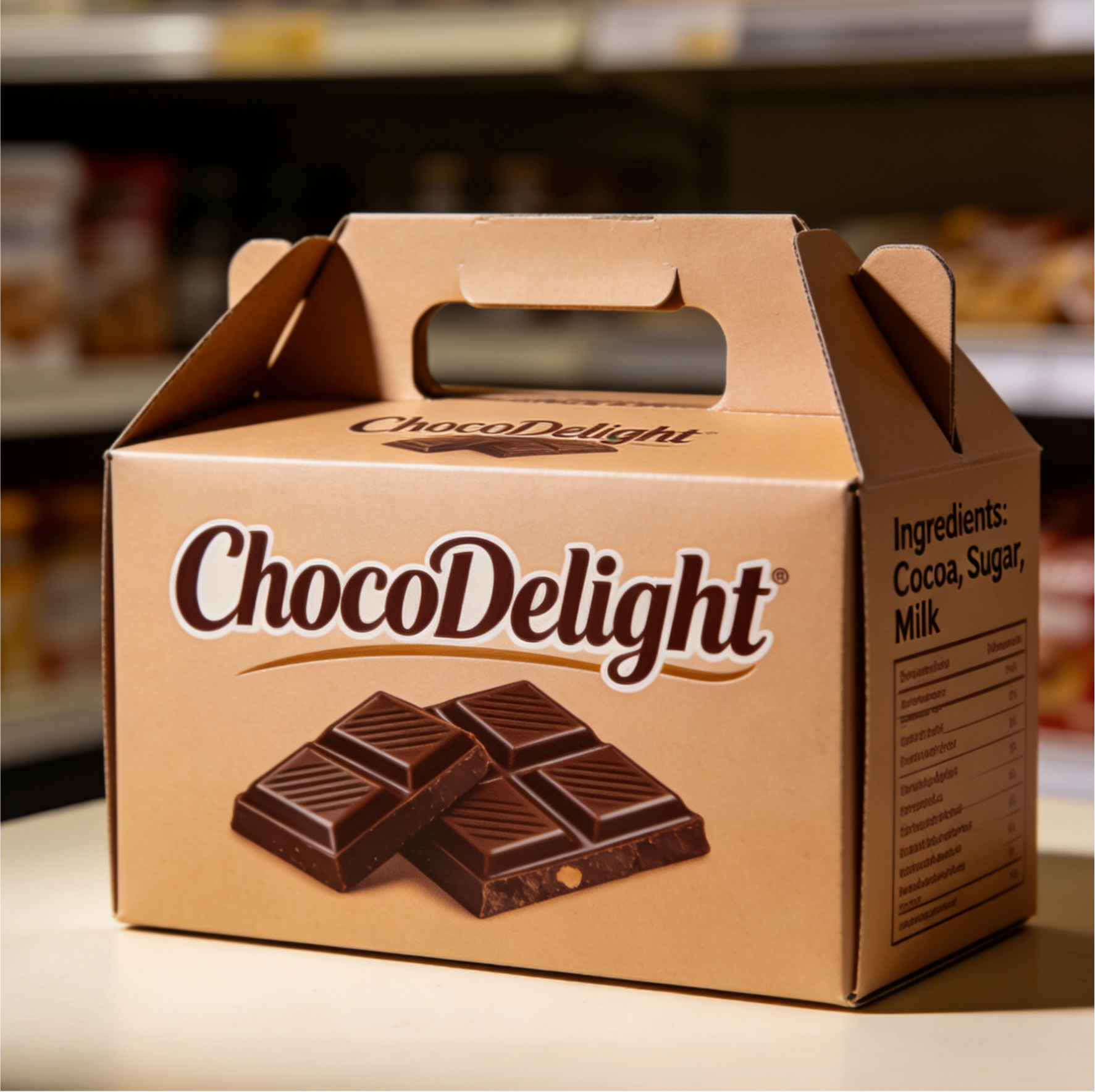 Caixa de Presente de Casamento com Estampagem Dourada Personalizada e Janela Transparente para Doces e Chocolates