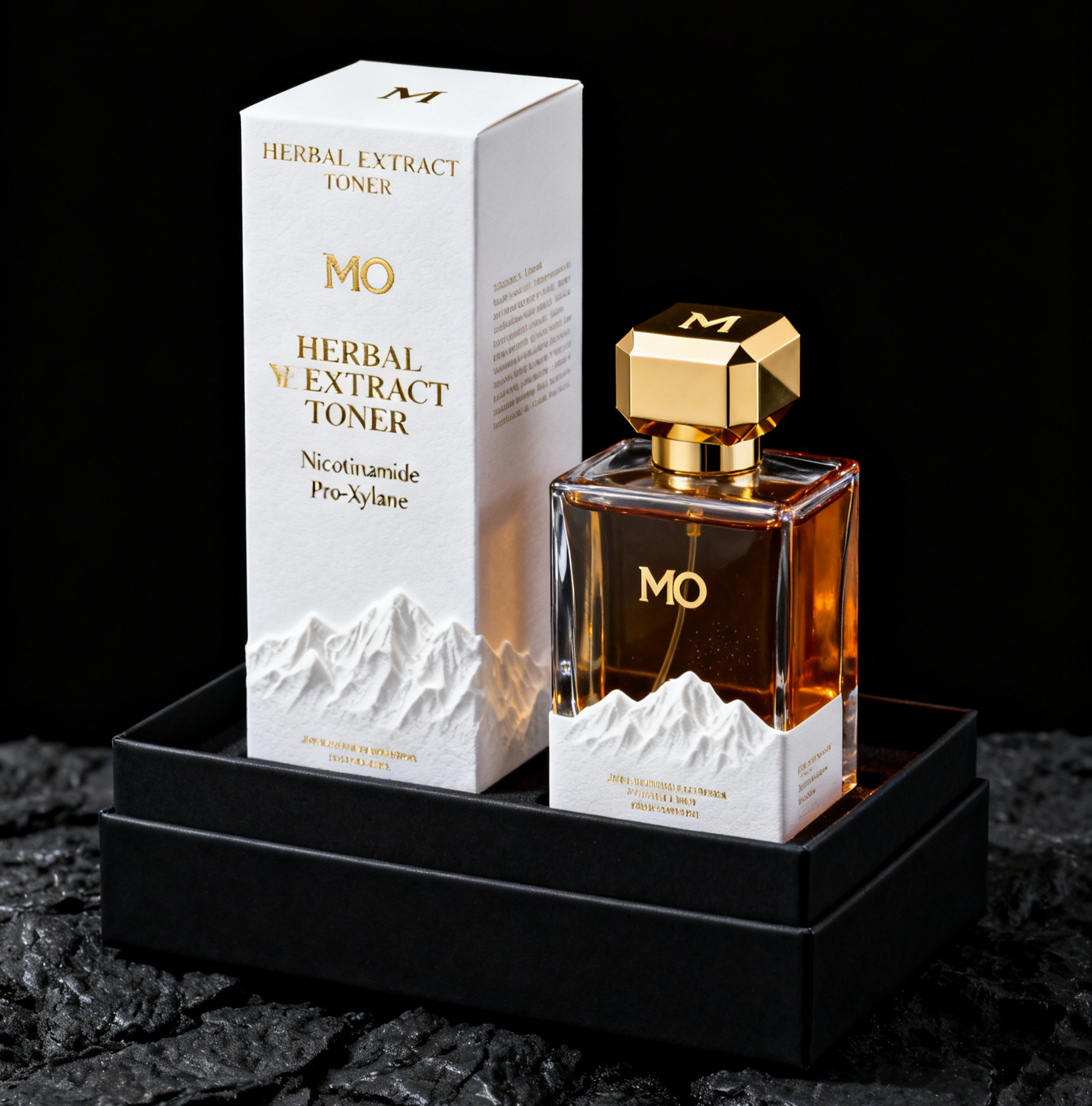 Caixa de Embalagem Cosmética Biodegradável com Impressão Personalizada, Estampagem a Ouro e Relevo para Caixa de Presente de Perfume