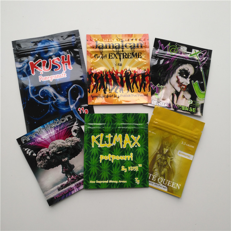 Os malotes plásticos pequenos Gummies comestível do incenso erval carregam o saco dos doces de Frogies